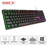 Gaming keyboard Gamer keyboard with backlight USB 104 Rubber keycaps RGB Wired Ergonomic Russian keyboard For Tablet Computer